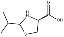 4-Thiazolidinecarboxylicacid,2-(1-methylethyl)-,(4R)-(9CI) Struktur