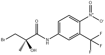 (2R)-3-Bromo-2-hydroxy-2-methyl-N-[4-nitro-3-(trifluoromethyl)phenyl]propanamide Struktur