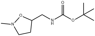 Carbamic acid, [(2-methyl-5-isoxazolidinyl)methyl]-, 1,1-dimethylethyl ester Struktur