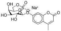 4-Methylumbelliferylb-D-galactopyranoside-6-sulphatesodiumsalt Struktur