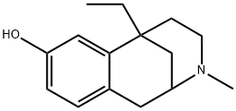 2,6-Methano-3-benzazocin-8-ol, 1,2,3,4,5,6-hexahydro-6-ethyl-3-methyl- , (+-)- Struktur