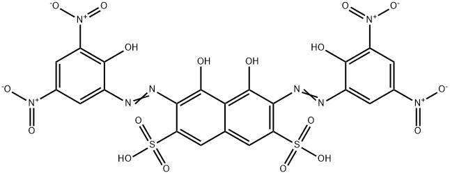 4,5-Dihydroxy-3,6-bis[(2-hydroxy-3,5-dinitrophenyl)azo]-2,7-naphthalenedisulfonic acid Struktur