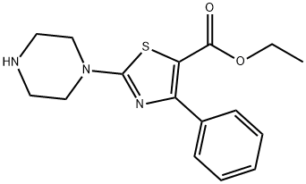 ETHYL 2-PIPERAZINE-4-PHENYL THIAZOLE-5-CARBOXYLATE Struktur