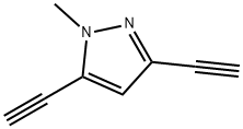 1H-Pyrazole, 3,5-diethynyl-1-methyl- (9CI) Struktur