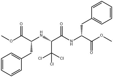 D-Phenylalanine, 3,3,3-trichloro-N-[(1R)-2-methoxy-2-oxo-1-(phenylmethyl)ethyl]alanyl-, methyl ester (9CI) Struktur