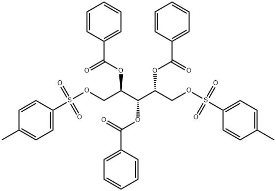 2-O,3-O,4-O-Tribenzoyl-D-arabinitol di-p-toluenesulfonate Struktur