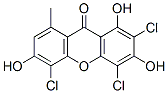 2,4,5-Trichloro-1,3,6-trihydroxy-8-methyl-9H-xanthen-9-one Struktur