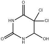 5,5-dichloro-6-hydroxy-5,6-dihydrouracil Struktur