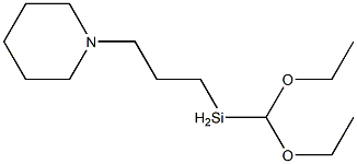 Diethoxymethyl(3-piperidinopropyl)silane Struktur