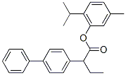 alpha-Ethyl-4-biphenylacetic acid, thymyl ester Struktur