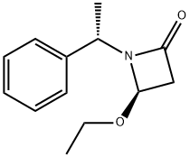 2-Azetidinone,4-ethoxy-1-[(1S)-1-phenylethyl]-,(4R)-(9CI) Struktur