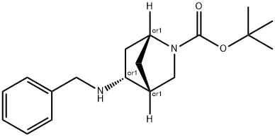 tert-Butyl 5-(benzylaMino)-2-aza-bicyclo[2.2.1]heptane-2-carboxylate Struktur