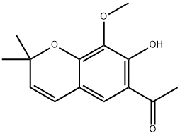 6-Acetyl-7-hydroxy-8-methoxy-2,2-dimethyl-2H-1-benzopyran Struktur