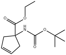 Ethyl 1-(Boc-aMino)-3-cyclopentenecarboxylate Struktur