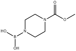 1-Piperazinecarboxylicacid,4-borono-,1-methylester(9CI) Struktur