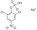 2,6-DICHLORO-4-NITROPHENYL PHOSPHATE MONOSODIUM SALT HYDRATE Struktur