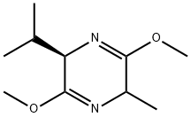 (2R,5SR)-(-)-2,5-Dihydro-3,6-dimethoxy-2-isopropyl-5-methylpyrazine Struktur