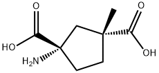 1,3-Cyclopentanedicarboxylicacid,1-amino-3-methyl-,(1S,3R)-(9CI) Struktur