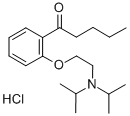 2-Valeryl-beta-(N,N-diisopropyl)phenoxyethylamine, hydrochloride Struktur