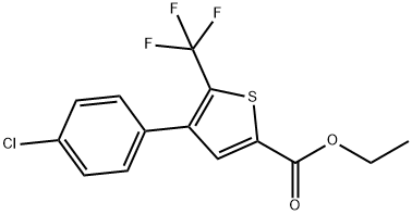 4-(4-CHLOROPHENYL)-5-(TRIFLUOROMETHYL)THIOPHEN-2-CARBOXYLIC ACID ETHYLESTER Struktur