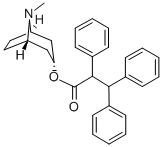 α,β-Diphenylbenzenepropionic acid 8-methyl-8-azabicyclo[3.2.1]octan-3-yl ester Struktur