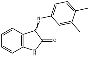 3-[(3,4-dimethylphenyl)imino]-1,3-dihydro-2H-indol-2-one Struktur