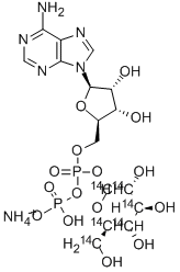 ADENOSINE 5'-DIPHOSPHO-(D-GLUCOSE-UL-14C) AMMONIUM SALT Struktur