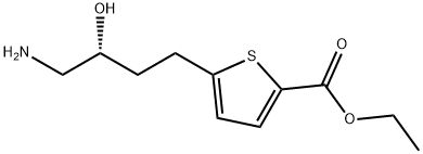 ETHYL 5-[(3R)-4-AMINO-3-HYDROXYBUTYL]THIOPHENE-2-CARBOXYLATE Struktur