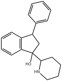 3-Phenyl-1-(2-piperidyl)-1-indanol Struktur