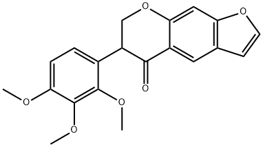 6,7-Dihydro-6-(2,3,4-trimethoxyphenyl)-5H-furo[3,2-g][1]benzopyran-5-one Struktur