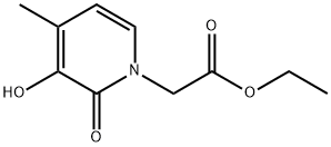 1(2H)-Pyridineacetic acid, 3-hydroxy-4-methyl-2-oxo-, ethyl ester (9CI) Struktur