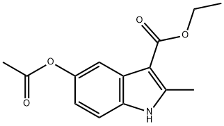 1H-Indole-3-carboxylic acid, 5-(acetyloxy)-2-Methyl-, ethyl ester Struktur