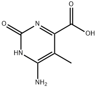 6-Amino-5-methyl-2-hydroxy-4-pyrimidinecarboxylic acid Struktur