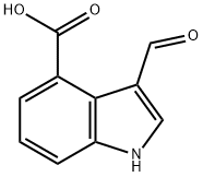 3-Formyl-1H-indole-4-carboxylic acid Struktur