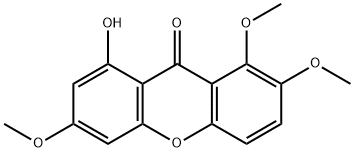 1-Hydroxy-3,7,8-trimethoxy-9H-xanthene-9-one Struktur