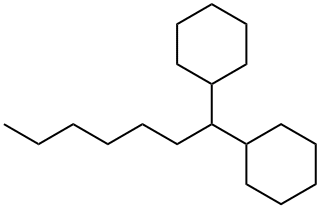 1,1-dicyclohexylheptane Struktur