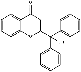 2-(Hydroxydiphenylmethyl)-4H-1-benzopyran-4-one Struktur