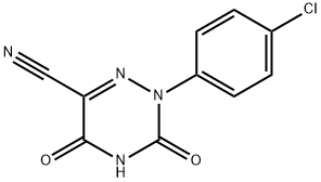 2-(4-CHLOROPHENYL)-3,5-DIOXO-2,3,4,5-TETRAHYDRO-1,2,4-TRIAZINE-6-CARBONITRILE Struktur