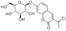 3-ACETYL-7-[BETA-D-GLUCOPYRANOSYLOXY]-COUMARIN Struktur