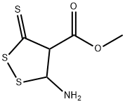 1,2-Dithiolane-4-carboxylicacid,3-amino-5-thioxo-,methylester(9CI) Struktur