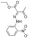 Butanoic acid, 2-[2-(2-nitrophenyl)hydrazinylidene]-3-oxo-, ethyl ester Struktur