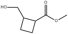 Cyclobutanecarboxylic acid, 2-(hydroxymethyl)-, methyl ester (9CI) Struktur