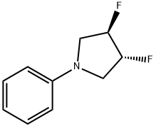 (3R,4R)-3,4-DIFLUORO-1-PHENYLPYRROLIDINE Struktur