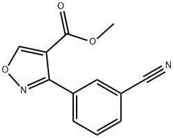 4-Isoxazolecarboxylicacid,3-(3-cyanophenyl)-,methylester(9CI) Struktur