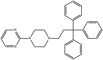 1-(3,3,3-Triphenylpropyl)-4-(2-pyrimidyl)piperazine Struktur