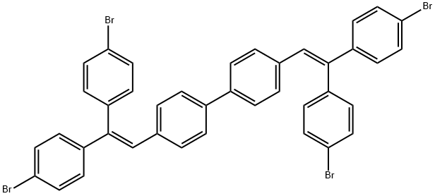 4,4'-Bis[2,2-bis(4-bromophenyl)vinyl]-1,1'-biphenyl Struktur