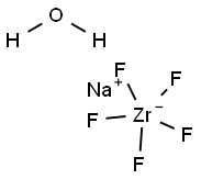 Sodium pentafluorozirconate monohydrate Struktur