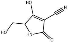 1H-Pyrrole-3-carbonitrile, 2,5-dihydro-4-hydroxy-5-(hydroxymethyl)-2-oxo- (9CI) Struktur