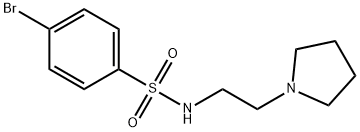 BenzenesulfonaMide, 4-broMo-N-[2-(1-pyrrolidinyl)ethyl]- Struktur