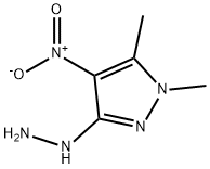 3H-Pyrazol-3-one,1,2-dihydro-1,5-dimethyl-4-nitro-,hydrazone(9CI) Struktur